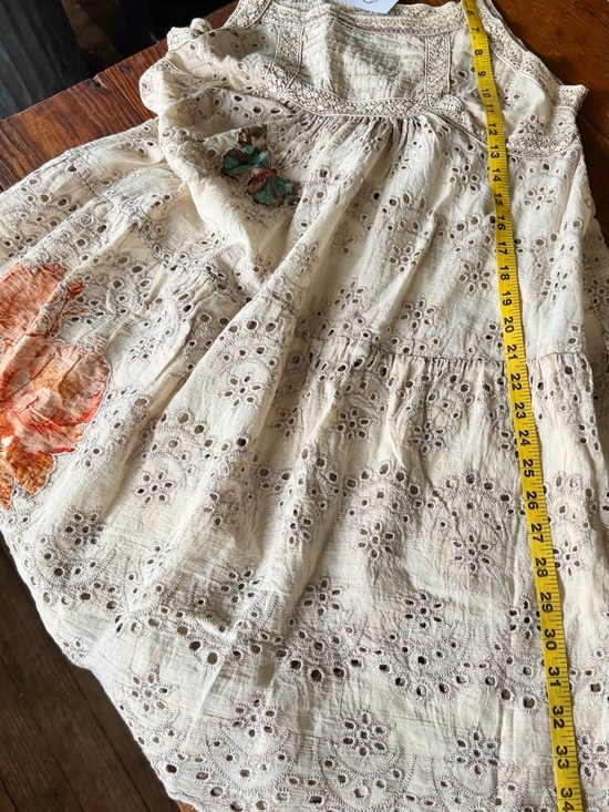 Paper  Lace Eyelet Sundress or top with Butterflies and roses NWT small - Picture 8 of 10